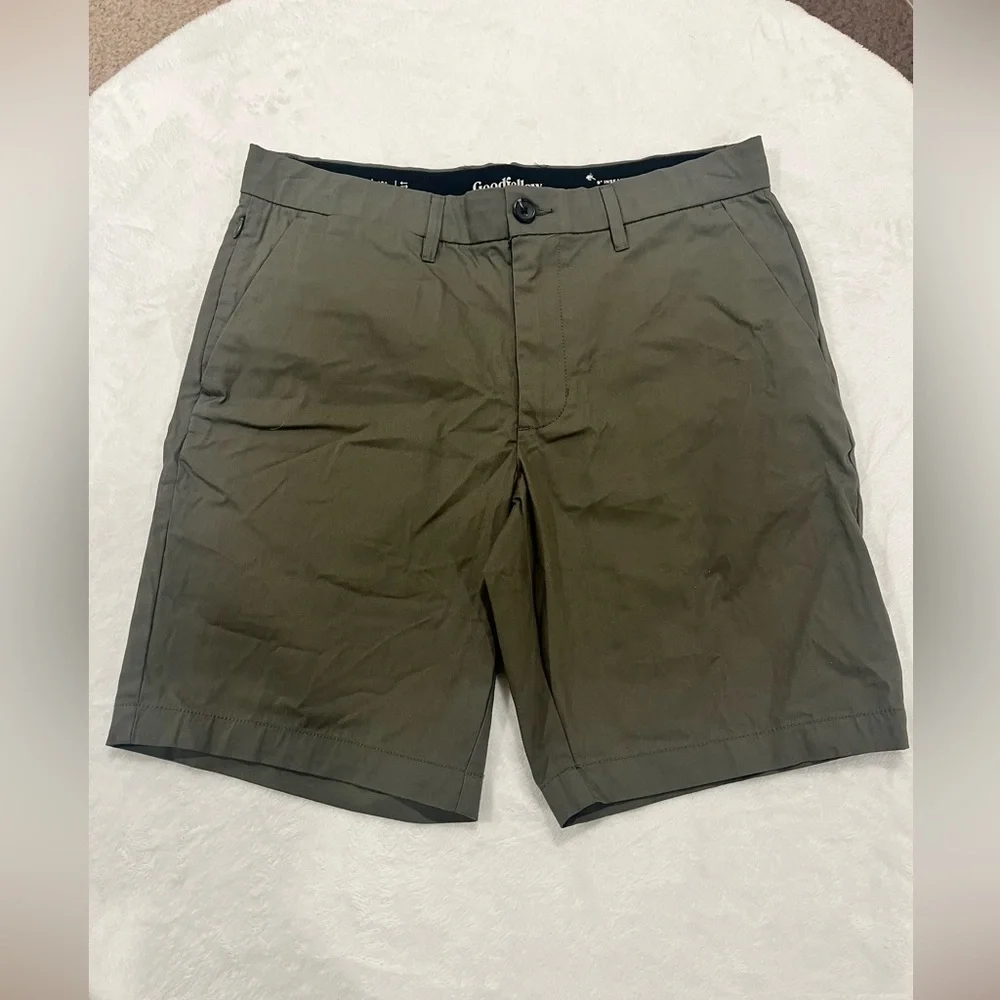 Goodfellow & Co Men’s 9" Performance Tech Chino Shorts - Olive Green Size 30 - Picture 1 of 11